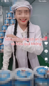 Nữ tiktoker bán sữa kém chất lượng
