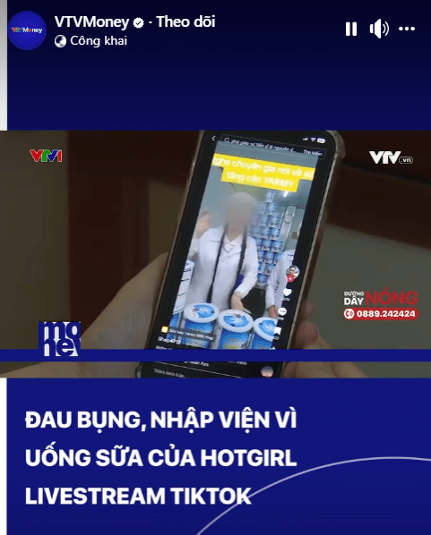 Đau bụng nhập viện vì uống sữa nữ tiktoker 6,5 triệu follow bán